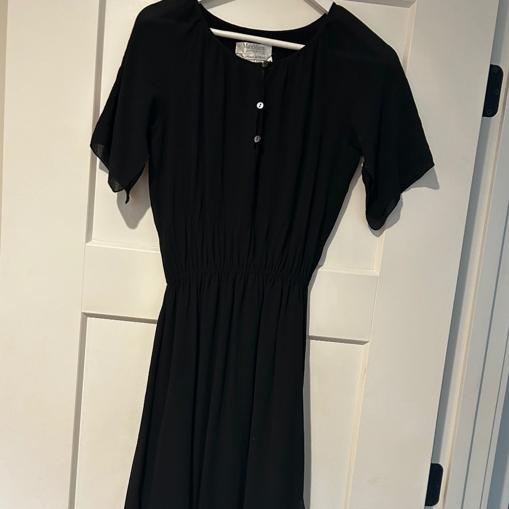 MaxMara PURA SETA SILK ITALY BLACK DRESS 6